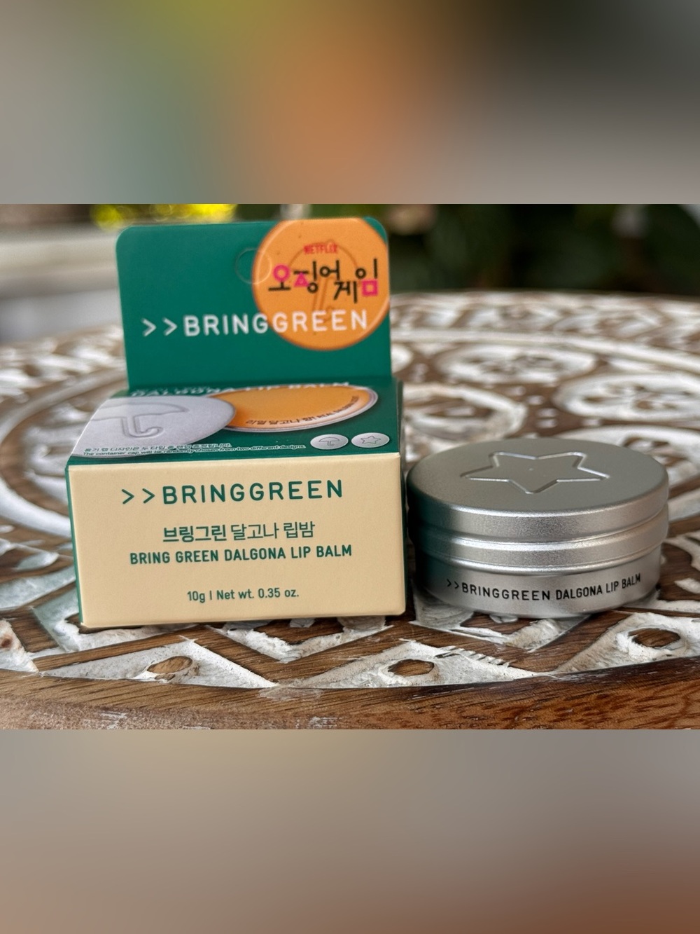Bring Green x Netflix Squid Game Dalgona Lip Balm 10g Limited Edition K-Beauty